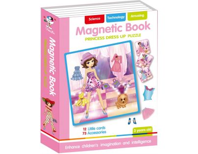 Alltoys Magnetická kniha skladačky Princeznej 85 ks