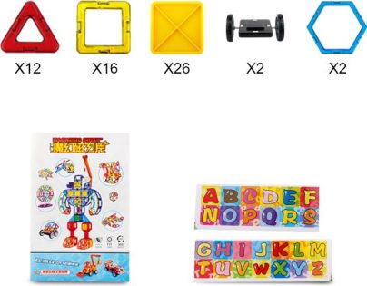 Alltoys Magnetická stavebnica 58 ks - Poškodený obal