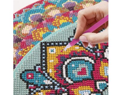Alltoys Maľovanie pomocou kamienkov Diamond Painting Mandala růžová