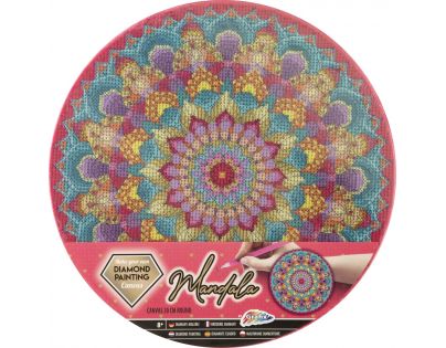 Alltoys Maľovanie pomocou kamienkov Diamond Painting Mandala růžová