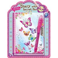 Alltoys Mini denník s tajným perom Motýliky