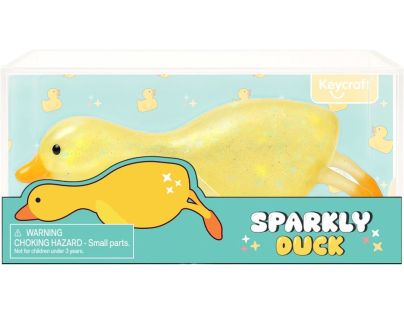 Alltoys Natiahnuteľná a stláčacia trblietavá kačka