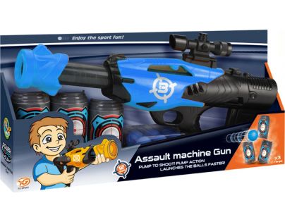 Alltoys Pištoľ na penové loptičky 42 cm modrá