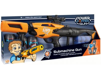 Alltoys Pištoľ na penové loptičky 52 cm oranžová