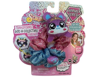 Alltoys Plyšová trblietavá gumička a zvieratko 2v1 ScrunchMiez