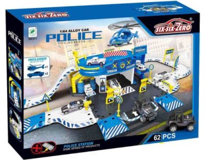 Alltoys Policajná stanica Hrací set 62 dielikov - Poškodený obal
