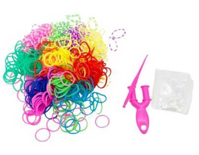 Alltoys Sada gumičiek 500 ks na výrobu náramkov Loom band Motýľ