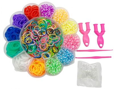 Alltoys Sada gumičiek 900 ks na výrobu náramkov Loom band Kvetina