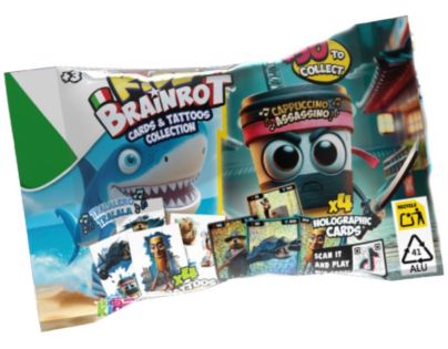 Alltoys Zberateľské holografické karty BrainRot + tetovania