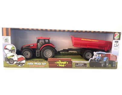 Alltoys Traktor s valníkom červený