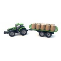 Alltoys Traktor s valníkom a sudami zelený 2