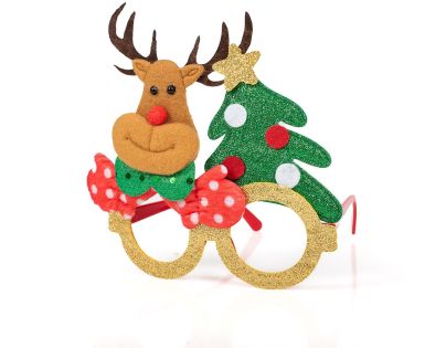 Alltoys Vianočné okuliare s trblietkami 17x14 cm