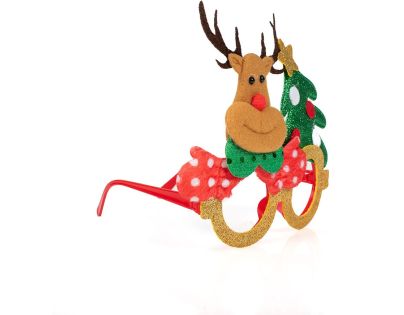 Alltoys Vianočné okuliare s trblietkami 17x14 cm