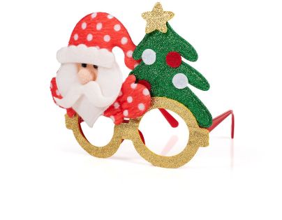 Alltoys Vianočné okuliare s trblietkami 17x14 cm