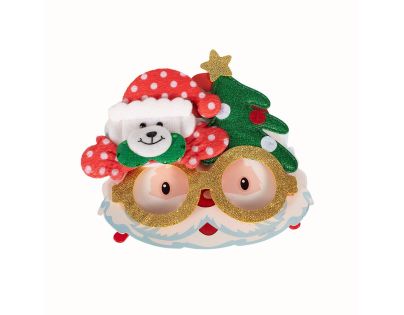Alltoys Vianočné okuliare s trblietkami 17x14 cm