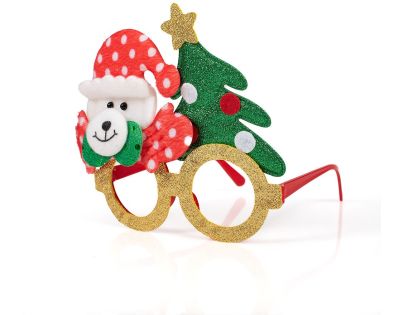Alltoys Vianočné okuliare s trblietkami 17x14 cm