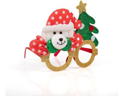 Alltoys Vianočné okuliare s trblietkami 17x14 cm