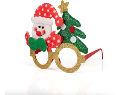 Alltoys Vianočné okuliare s trblietkami 17x14 cm