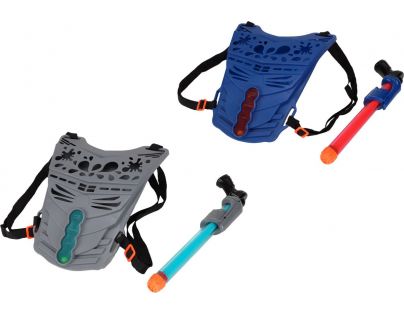 Alltoys Vodná sada pumpovacej pištole 33 cm s vestou modrý štít
