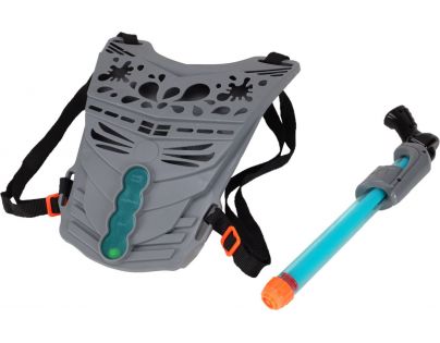 Alltoys Vodná sada pumpovacej pištole 33 cm s vestou šedivý štít