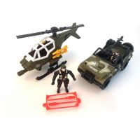 Alltoys Vojenská sada vozidlo a helikoptéra - Poškodený obal