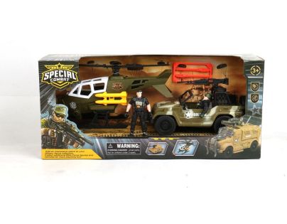 Alltoys Vojenská sada vozidlo a helikoptéra - Poškodený obal