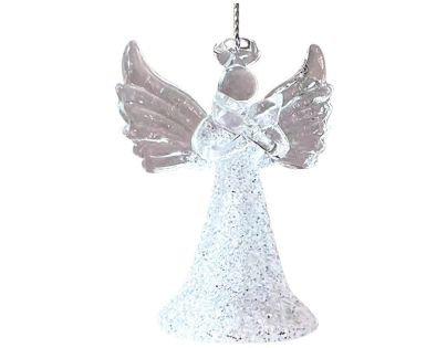 Anděl Přerov Anjel sklenený na zavesenie 4,5 x 7 x 3 cm