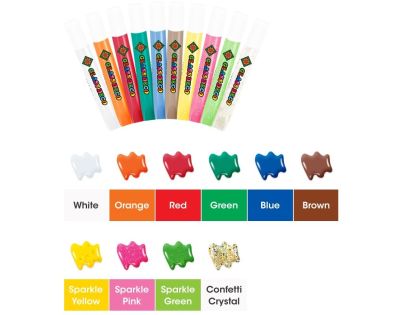 Anděl Přerov Farby na sklo - Vianočná sada 10 farieb 10,5 ml + 12 sklíčok