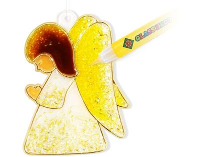 Anděl Přerov Farby na sklo - Vianočná sada 10 farieb 10,5 ml + 12 sklíčok