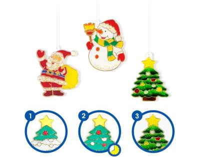 Anděl Přerov Farby na sklo - Vianočná sada 10 farieb 10,5 ml + 12 sklíčok