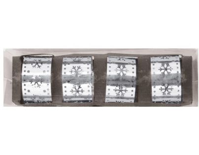 Anděl Přerov Krúžky na obrúsky kovové strieborné 4,5 cm 4 ks