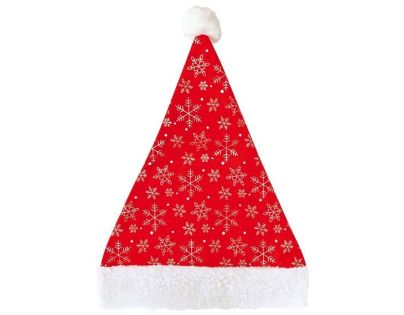 Anděl Přerov Mikulášská čapica so striebornými vločkami 38x30 cm