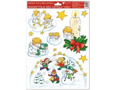 Anděl Přerov Okenné fólie tradičné Čerti na peci 33,5 x 26 cm