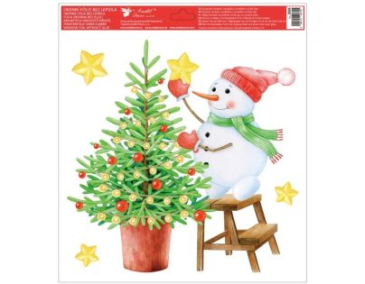 Anděl Přerov Okenné fólie vianočná 30 x 33,5 cm