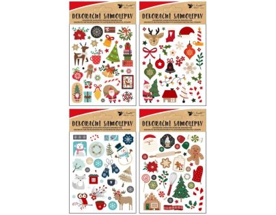 Anděl Přerov Samolepky s vianočnými motívmi 8 x 14,5 cm