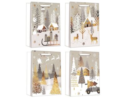 Anděl Přerov Taška darčeková vianočná s glitrom L+ 30 x 42 x 12 cm