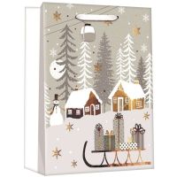 Anděl Přerov Taška darčeková vianočná s glitrom L+ 30 x 42 x 12 cm 2