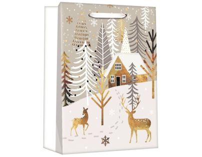 Anděl Přerov Taška darčeková vianočná s glitrom L+ 30 x 42 x 12 cm