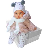 Antonio Juan 1120 Kika realistická bábika so zvukmi a mäkkým látkovým telom 27 cm - Poškodený obal
