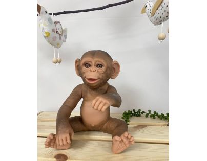 Antonio Juan Guca 991 Reborn Realistická opička bábätko celovinylovým telom 32 cm