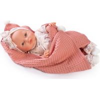 Antonio Juan 14258 Bimba žmurkacia bábika bábätko so zvukmi a mäkkým látkovým telom 37 cm 2