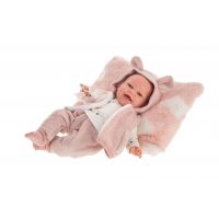 Antonio Juan Clara realistická bábika bábätko so zvukmi a mäkkým látkovým telom 34 cm