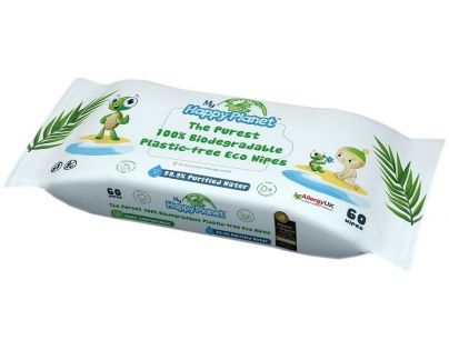 Aquaint Happy Planet Bio odbúrateľné vlhčené utierky 60 ks