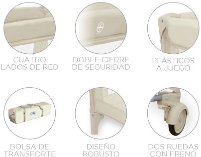 Asalvo Cestovná postieľka Basic beige
