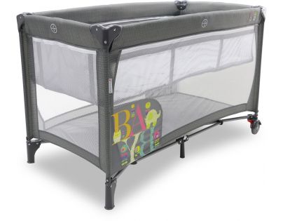 Asalvo Cestovná postieľka Smooth závesné dno Grey baby