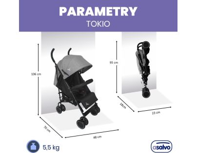 Asalvo TOKIO golfáč 6m-15kg anthracite