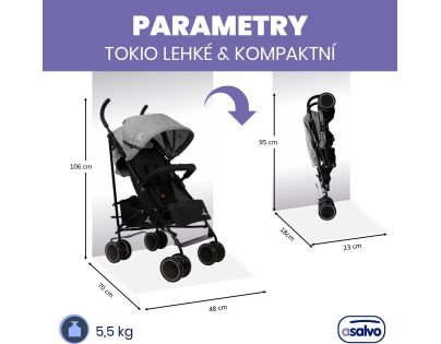 Asalvo TOKIO golfáč 6m-15kg anthracite