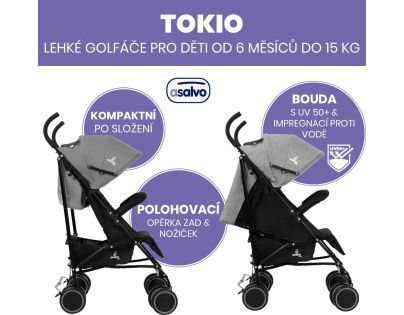 Asalvo TOKIO golfáč 6m-15kg anthracite