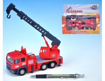 Auto jeřáb kovový na zpětné natažení 16cm