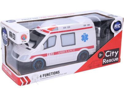 Auto RC Sanitka plast 20cm 27 MHz na batérie so svetlom